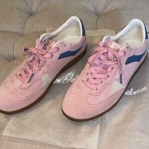 Sam Edelman Pink and Blue Suede Sneakers